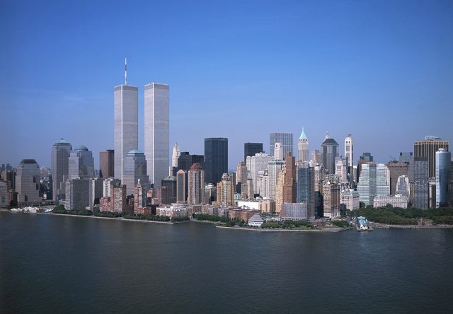 The towers above Lower Manhattan