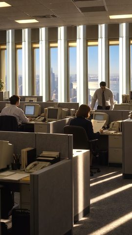 AI reconstruction: The working day begins