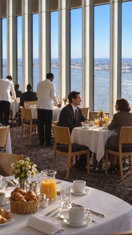 AI reconstruction: Breakfast above the streets
